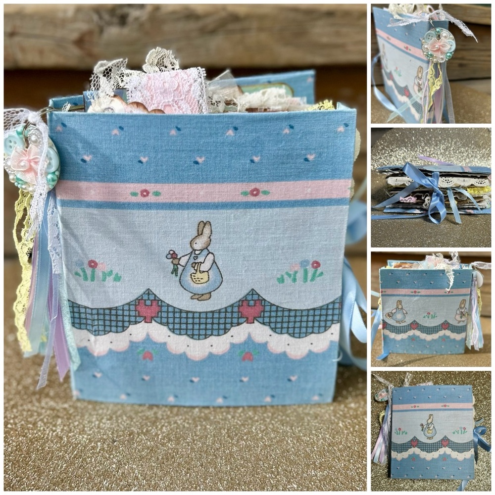 Easter Themed Junk Journal with vintage ephemera